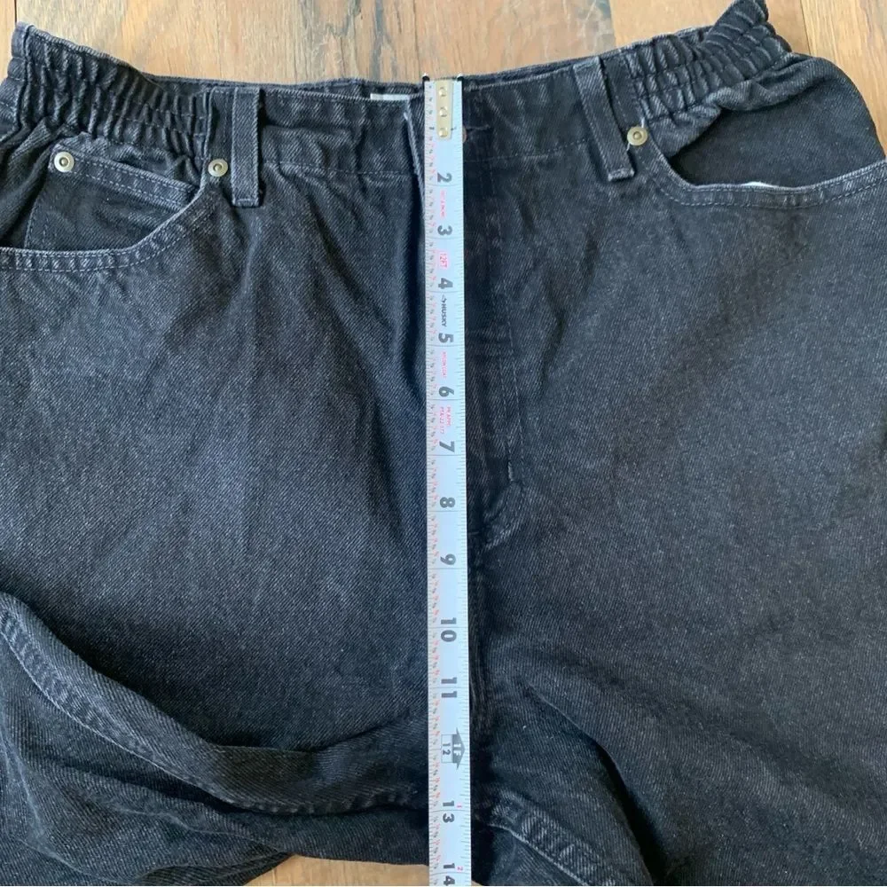 L.L. Bean Relaxed Fit Black Denim Vintage Petite Jeans Size 14 - Picture 8 of 9